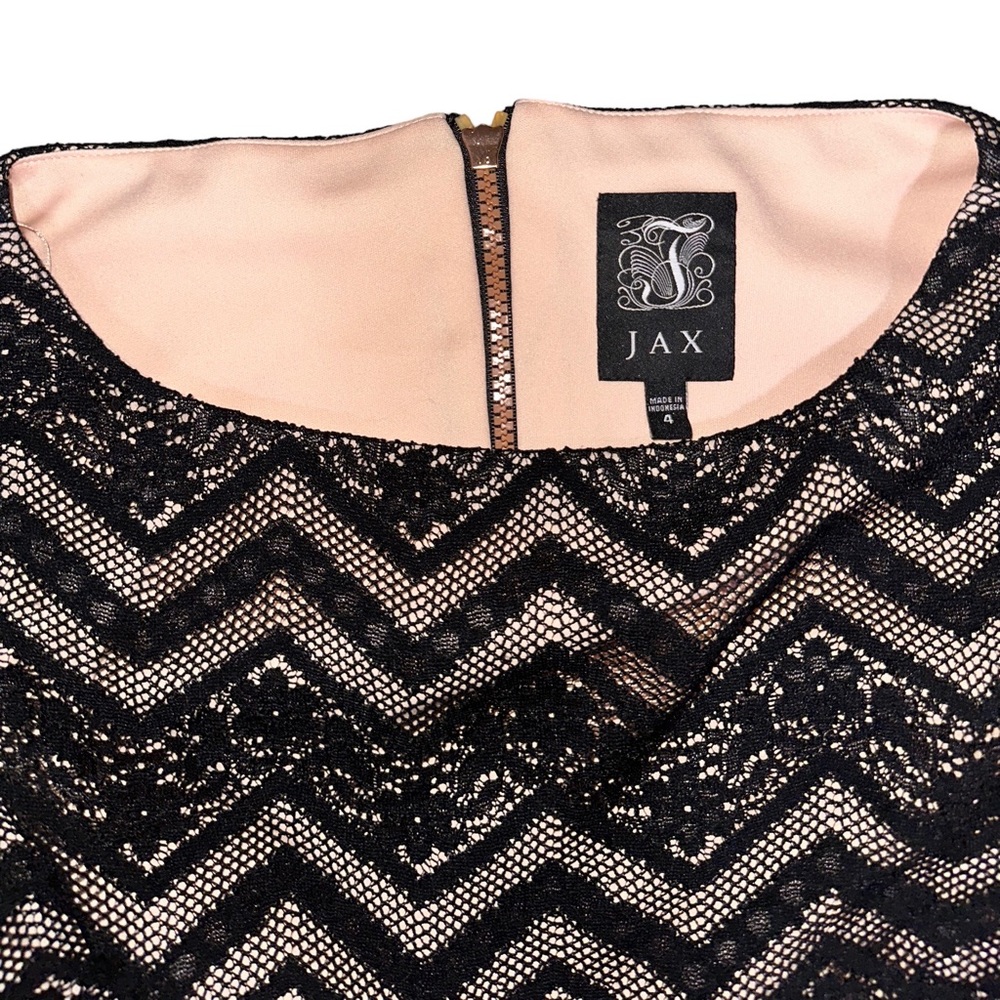 JAX Lace Overlay Ruffle Bottom Dress - Picture 3 of 6